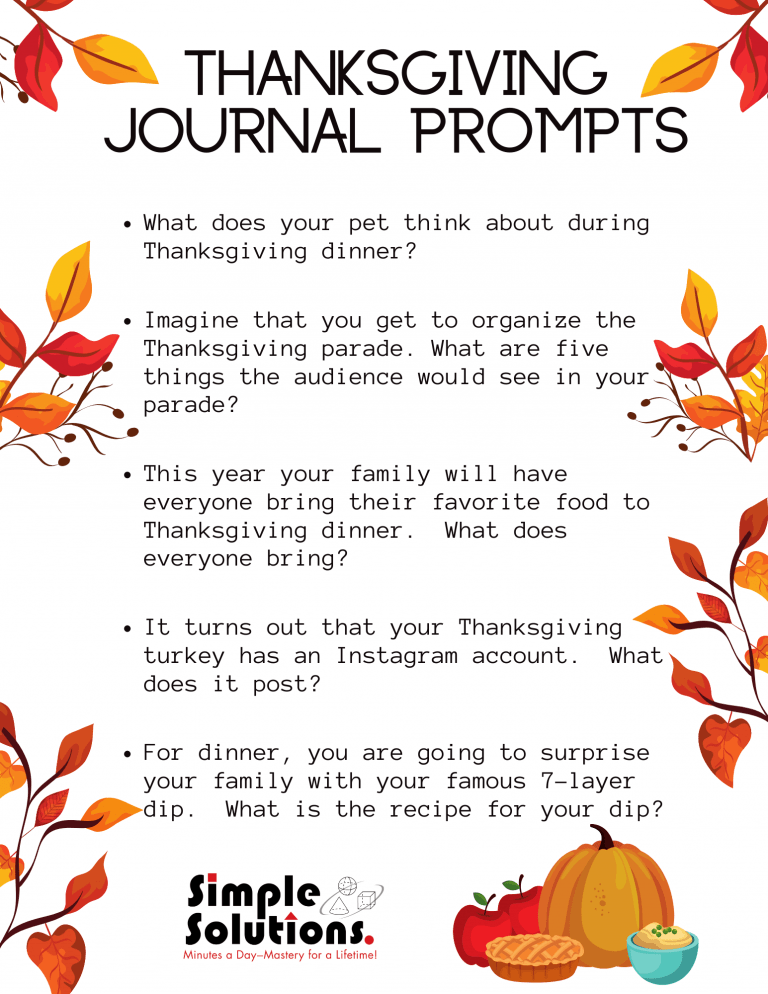 Thanksgiving prompts