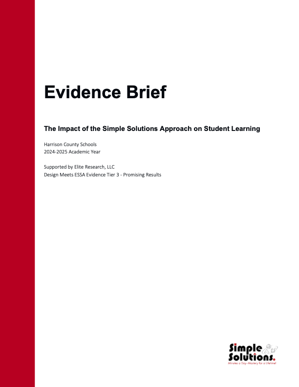 Simple Solutions ESSA T3 Evidence Brief
